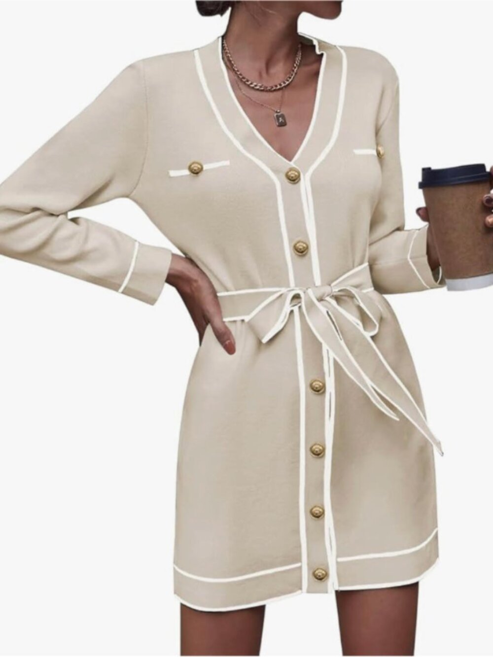 Button down sweater dress | Amazon